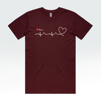 Heartbeat line – unisex t-shirt