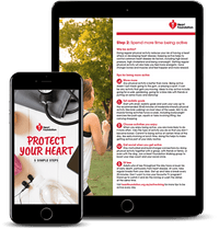 Protect Your Heart eBook image features Step 2: Spend more time being active | Heart Foundation
